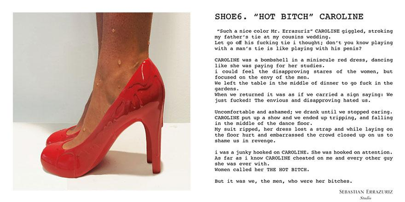 Illustration for article titled Whiny Manchild Designs Shoes Based On Exes, Calls It Art